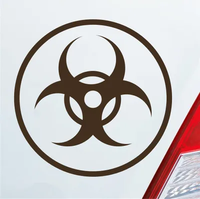 Produktbild von Auto Aufkleber  Hazard Virus Gefahr Corona Krank Infiziert Viren 10x5 cm Braun Sticker Heckscheibenaufkleber