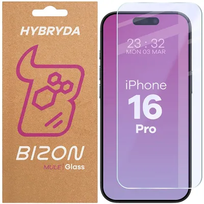 Produktbild von Flexibles Hybridglas für iPhone 16 Pro, Bizon Glass Mule