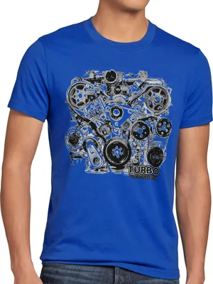Produktbild von style3 Turbo Vintage T-Shirt Herren v8 motor sound