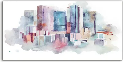 Produktbild von Coloray Acrylbild 120x60  Wandbild Acrylbilder Foto Bild Malerei bunte Stadt modern
