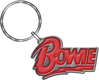 Obrázek produktu pro David Bowie - Přívěsek na klíče s logem RO7840 (jedna velikost) (červená/stříbrná)