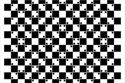 Produktbild von Wallario Poster - Optische Täuschung - Illusion - schwarz weiß II, Kunstdruck Größe: 100 x 150 cm