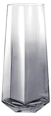 Obrázok produktu pre Sklenená váza na kvety - 25 cm - sivá