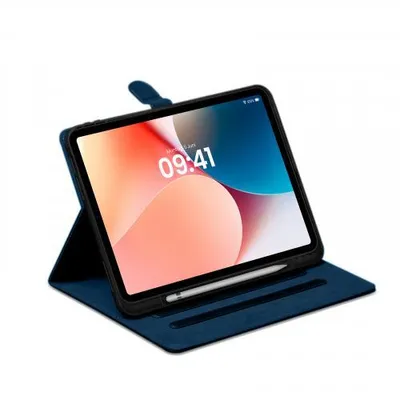 Produktbild von LBH Tablet Hülle für Apple Tabletmodelle - Farbe: Blau - Modellkompatibilität: Für Apple iPad Pro 6. Gen 12.9 - Folie: Hülle + 2x Hartglasfolie (9H)