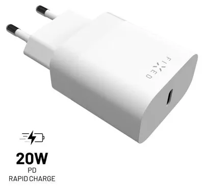Obrázek produktu pro Síťová nabíječka FIXED s USB-C výstupem a podporou PD, 20W, bílá