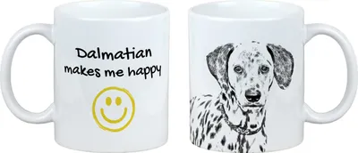 Immagine prodotto di Dalmatino, Dalmatinac - Tazza con cane, tazza allegra per gli amanti dei cani, regalo personalizzato del marchio Art-Dog