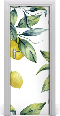 Produktbild von Tulup Türaufkleber 75x205 cm Dekorative Aufkleber Selbstklebend Wasserdichte Tapete Abnehmbar Schlafzimmer Wohnzimmer Wohnkultur - Zitrone