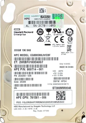 Image de Hewlett Packard Enterprise Hot-Plug 300GB 10K tr/min 2.5 (EG000300JWEBF)