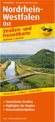 Zdjęcie produktu dla PublicPress Mapa drogowa i rekreacyjna Nadrenia Północna-Westfalia Wschód