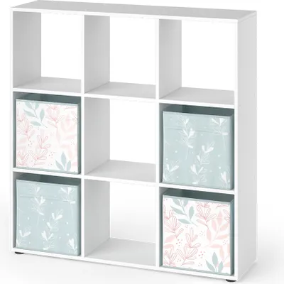Produktbild von Vicco Raumteiler Nove, 104 x 108 cm mit 4 Faltboxen opt.1, Weiß