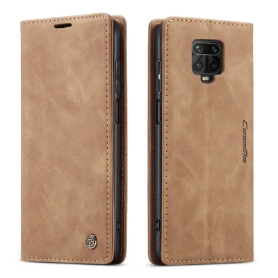 Immagine prodotto di Custodia Redmi Note 9 Pro, Custodia retrò in Finto cuoio, tasche per carte, chiusura magnetica, custodia con funzione stand per Xiaomi Redmi Note 9 Pro blu