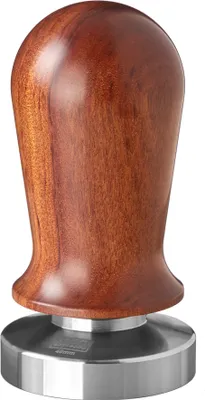 Produktbild von scarlet espresso | Tamper »Perfetto« für Barista; auf 35 lbs Anpressdruck kalibiriert; mit Alu- oder Edelholzgriff und Präzisions-Edelstahlbasis, Größe:49 mm, Farbe:Sandelholz - Dunkelbraun