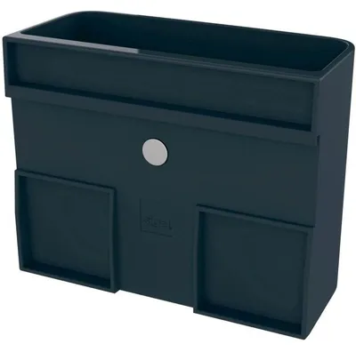 Produktbild von SIGEL GL802 Stifteköcher M, anthrazit, inklusive magnetischem Clip zur Anbringung an Glas-Magnettafeln, Kunststoff, 120x94x51 mm, 1 ST