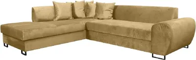 Produktbild von Blaue Möbel Sofa Designer Sofa Bettfunktion Bettkasten Schlafsofa Ecksofa Couch