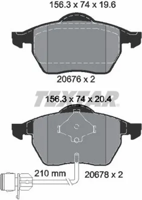 Produktbild von Textar Bremsbeläge vorne für Audi A6 100 + Avant 100 1,9 - 2,8 mit Sensor Teves