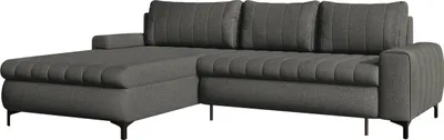 Produktbild von MIRJAN24 Ecksofa Margo mit Bettkasten und Schlaffunktion, Rückenlehne in Form beweglicher Kissen, Seite universal (Farbe: Barrel 97)