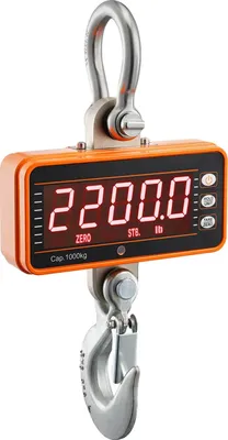 Immagine prodotto di Bilancia a sospensione, telecomando, display LED, 1000 kg