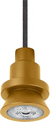A single pendant light fixture, viewed from a slightly diagonal angle, against a white background.