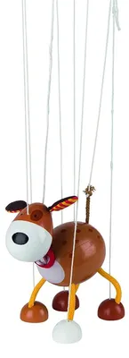Productafbeelding van Omgoods - Houten Vingerpoppetje Hond M