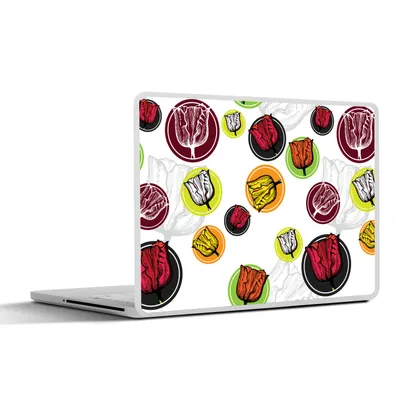 Produktbild von MuchoWow® Laptop Aufkleber Sticker Cover Tulpe - Blumen - Muster 36.5x27.5 cm - Laptop-Sticker