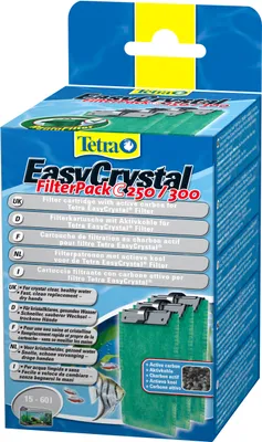 Produktbild von Tetra Filterkartusche Aktivkohle 3 Stück EasyCrystalFilterPack C250/300 16,5x9x9 cm 15-60L 4 Wochen