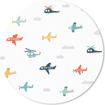Produktbild von MuchoWow® Mauspad Mousepad Schnittmuster - Hubschrauber - Flugzeug - Jungen - Kinder - Kinder 20x20 cm - Mousepads - Maus Mat - Pad - Mausunterlage - Schreibtischmatte