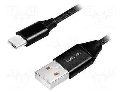 Zdjęcie produktu dla 1x Kabel USB z wtykiem USB typu A, wtykiem USB typu C, USB 2.0, długość 0,3 m, kolor czarny, model CU0139. Kabel USB