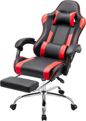 Produktbild von Gaming-Stuhl Kunstleder Chair Sessel Computerstuhl Computer Bürostuhl Office Chair (Chefsessel), Belastbarkeit 90-120°Rückenlehne Einstellbar Ergonomisc