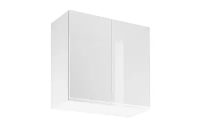 Produktbild von Hängeschrank 80 cm Küchenhängeschrank mit 2 Türen Küchenmöbel, Aspen G80 Weiß/Hochglanz