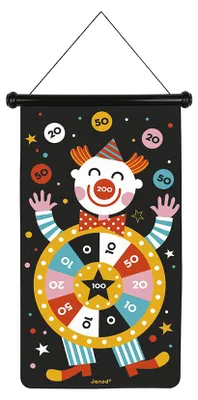 Produktbild von Janod Magnetisches Dartspiel Zirkus - Doppelseitige Dartscheibe für Kinder
