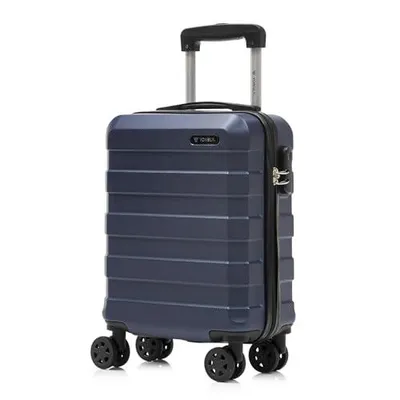 Produktbild von Koffer Trolley Reisekoffer Suitcase, Rollkoffer Handgepäck ,mit 4 Rollen360°, Hartschalenreisekoffer, Zahlenschloss, Weicher Gummigriff(S, Dunkelblau)