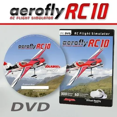 Immagine prodotto di Aerofly RC10 su DVD, compatibile con Windows 10, 11 e 8.1