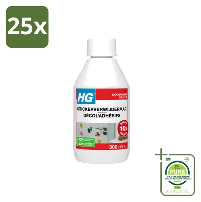 Produktbild von 25 x HG Stickerentferner - zum Entfernen von Aufklebern und Kleberesten - 300 ml - Großpackung - 25 Stücke
