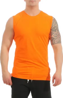 Produktbild von Mivaro Herren Tank Top aus Baumwolle in Orange - ärmelloses Basic Shirt mit Rundhals, Regular Fit, Größen S bis XXL