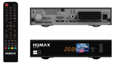 Produktbild von Humax Eco II HD+, Kabel, Ethernet (RJ-45), Satellit, Full HD, DVB-S, DVB-S2, 1920 x 1080 Pixel, 576i, 576p, 720p, 1080i, 1080p, AVC, H.264, MPEG2, MPEG4