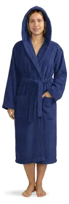 Produktbild von Celodoro Damen und Herren Bademantel mit Kapuze - Navy XXL