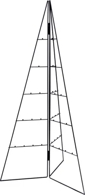 Produktbild von Kovový stromek na vánoční ozdoby 100 cm v černé barvě