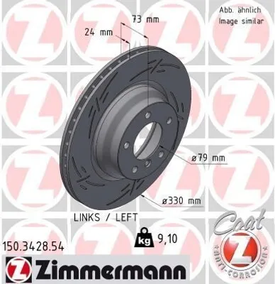 Produktbild von ZIMMERMANN Bremsscheibe Vorne Links für BMW 3 Touring (E91) 330mm 150.3428.54