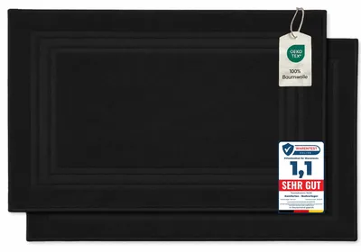 Produktbild von Komfortec 2er Badvorleger aus 100% Baumwolle, 600 GSM Duschvorleger