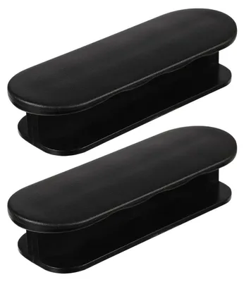 Image de Poignées de porte adhésives, noires, lot de 2, pour balcons et portes en verre