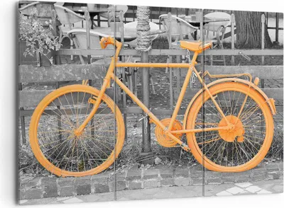 Produktbild von Bild auf Leinwand - Leinwandbild - Fahrräder Sport Verkehr alt - 165x110cm - Wand Bild - Wanddeko - Leinwanddruck - Bilder - Kunstdruck - Wanddekoration - Leinwand bilder - Wandkunst - CE165x110-3134