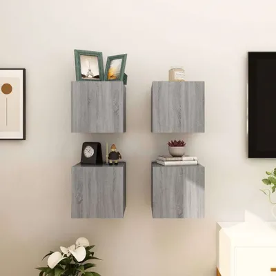Produktbild von Maison Exclusive - TV-Wandschränke 4 Stk. Grau Sonoma 30,5x30x30 cm