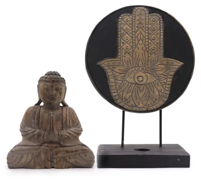 Imagen del producto de Buda Feng Shui Set - Hamsa - Gris