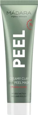 Produktbild von MÁDARA Cosmetics Creamy Peel AHA Clay Mask, Beruhigende Maske, Frauen, Glättend, Beruhigend, Creme, 60 ml, Tube