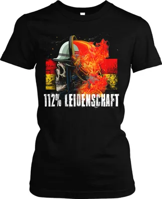 Produktbild von Feuerwehr Damen T-Shirt | Held Freiwillige FFW Firefighter | M11 – S / Schwarz