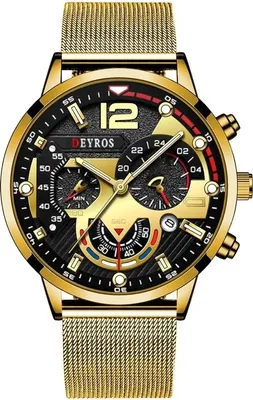 Produktbild von Deyros EL-25947 Herrenuhr - Eleganz in Gold KP25947