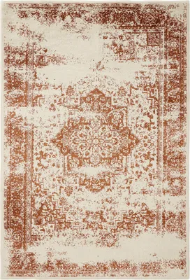 Image de benuta tapis vintage salon Suki Crème/Orange 160x230 cm tapis de salon chambre doux oriental rectangulaire