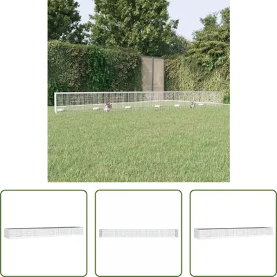 Obrázek produktu pro The Living Store Klec pro králíky 5 panelů 541x109x54 cm Pozinkované železo
