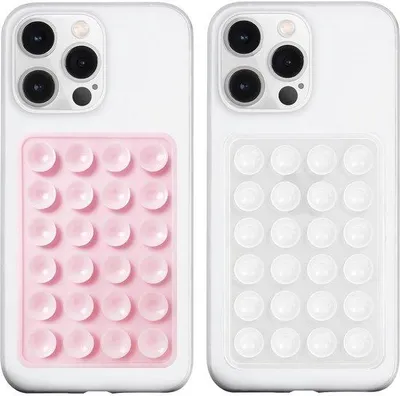 Productafbeelding van Zuignaphouder voor telefoon, beschermhoes met zuignap, houder voor telefoon, zuignap, 2 stuks