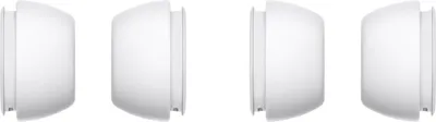 Four white silicone ear tips for Apple AirPods Pro 2.